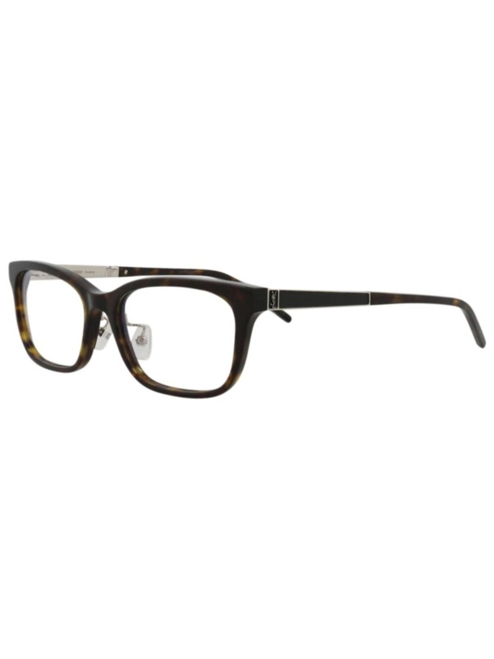 New Saint Laurent Women's Eyeglasses Square Rectangle Acetate Frame Havana